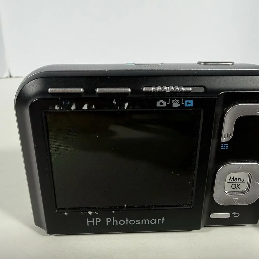 HP Photosmart M447 5.0 MP Digital Camera Black Model SNPRB-0704 Tested Working